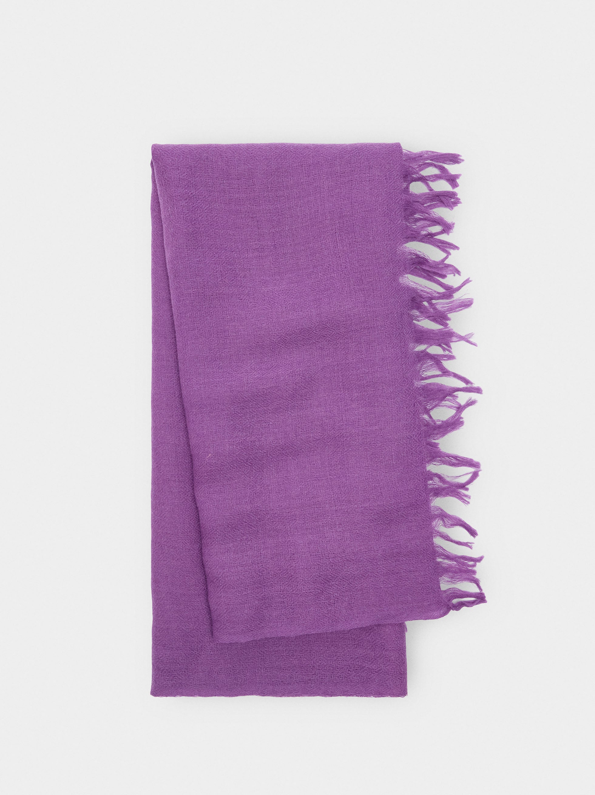 Pashmina De Lana Con Flecos