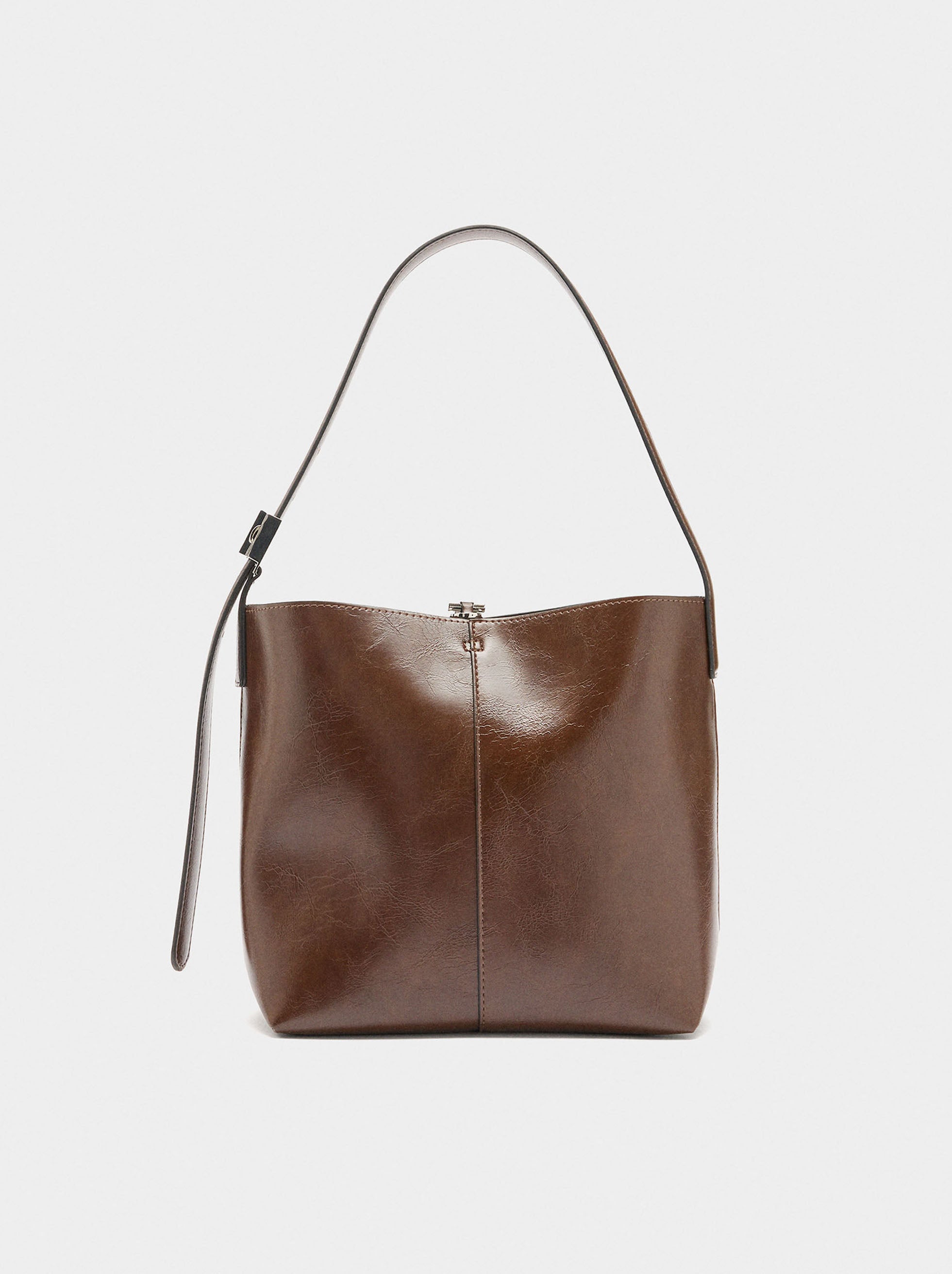 Bolso Bombonera Efecto Craquelado