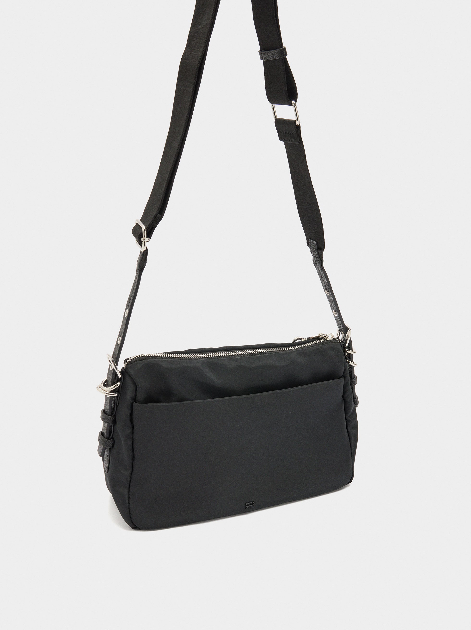 Bolso Bandolera De Nylon Con Colgante