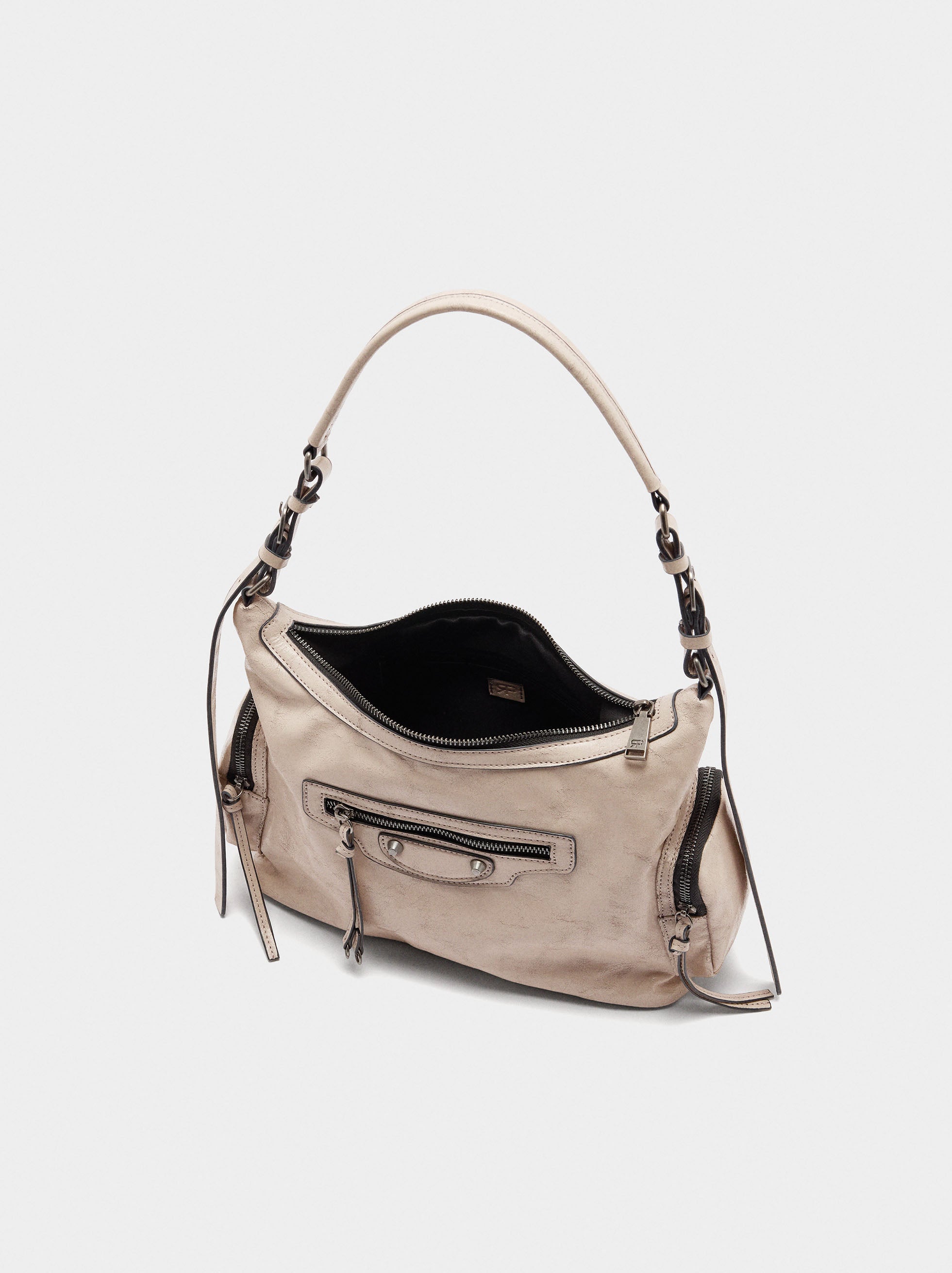 Bolso De Hombro De Efecto Envejecido