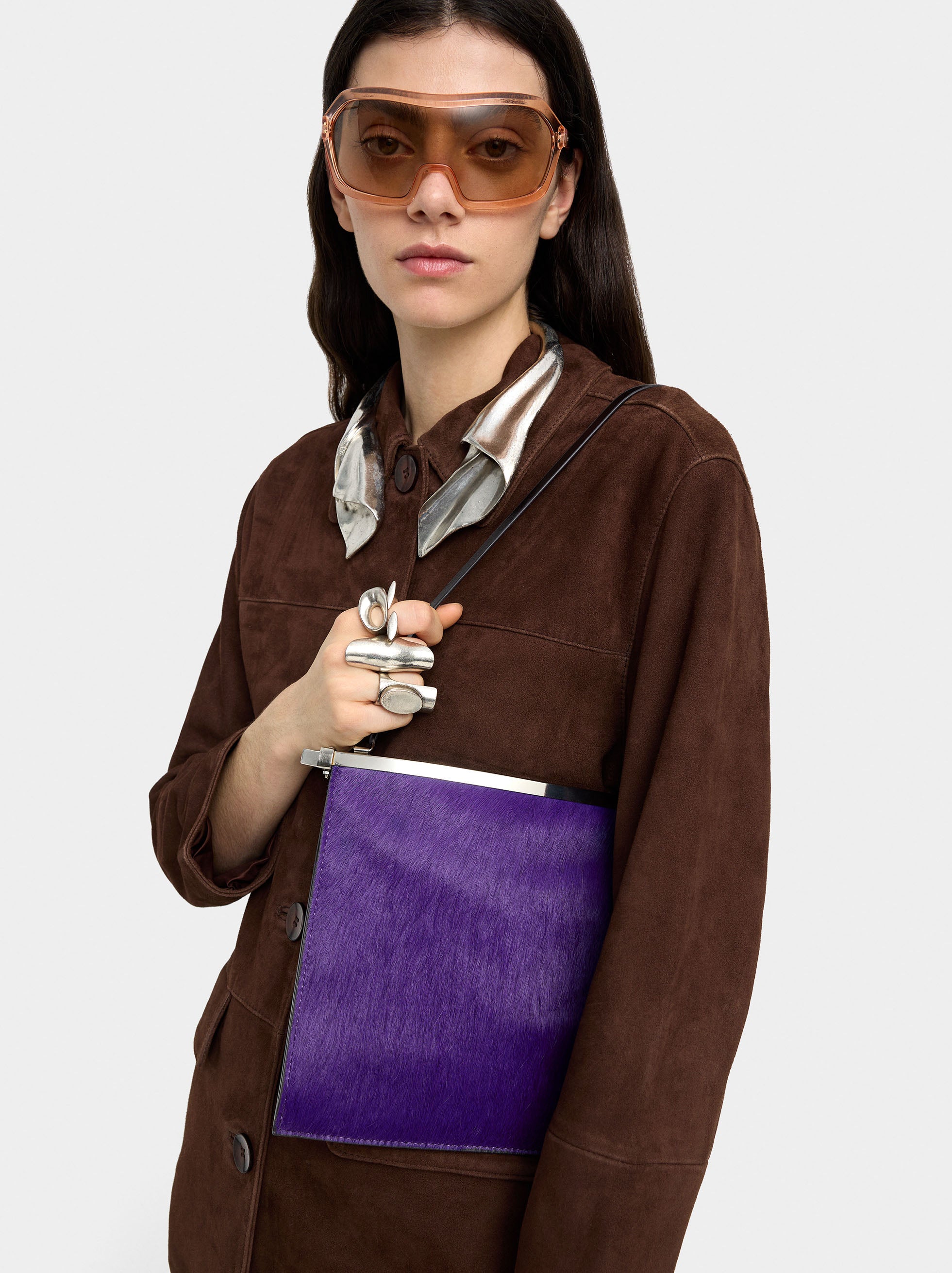 Bolso De Hombro De Piel