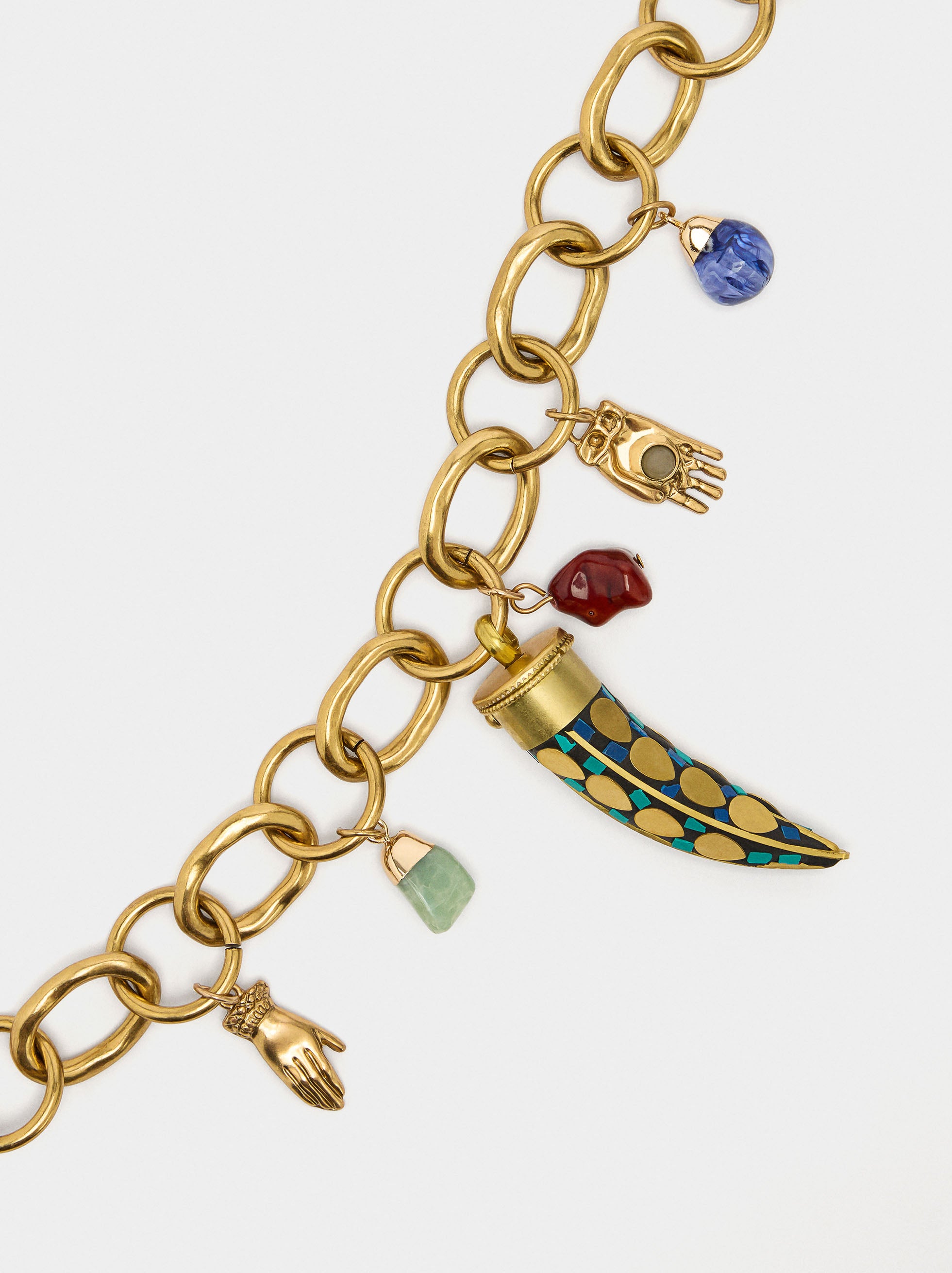 Collar De Aros E Colgantes De Piedra