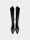 Botas Altas De Piel Con Tacón