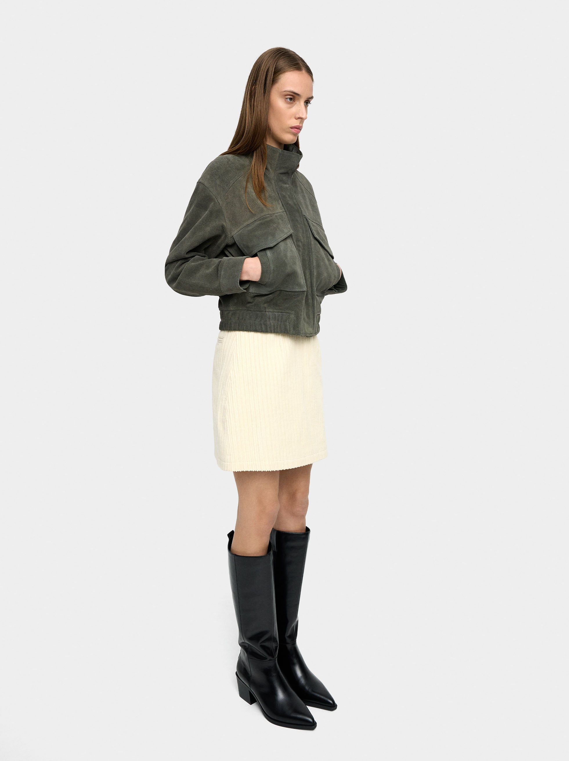 Botas Altas De Piel Con Tacón
