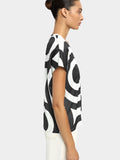 Camiseta Estampada Con Escote En Pico