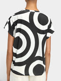 Camiseta Estampada Con Escote En Pico