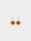 Pendientes Redondos Con Piedra