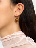 Pendientes Redondos Con Piedra