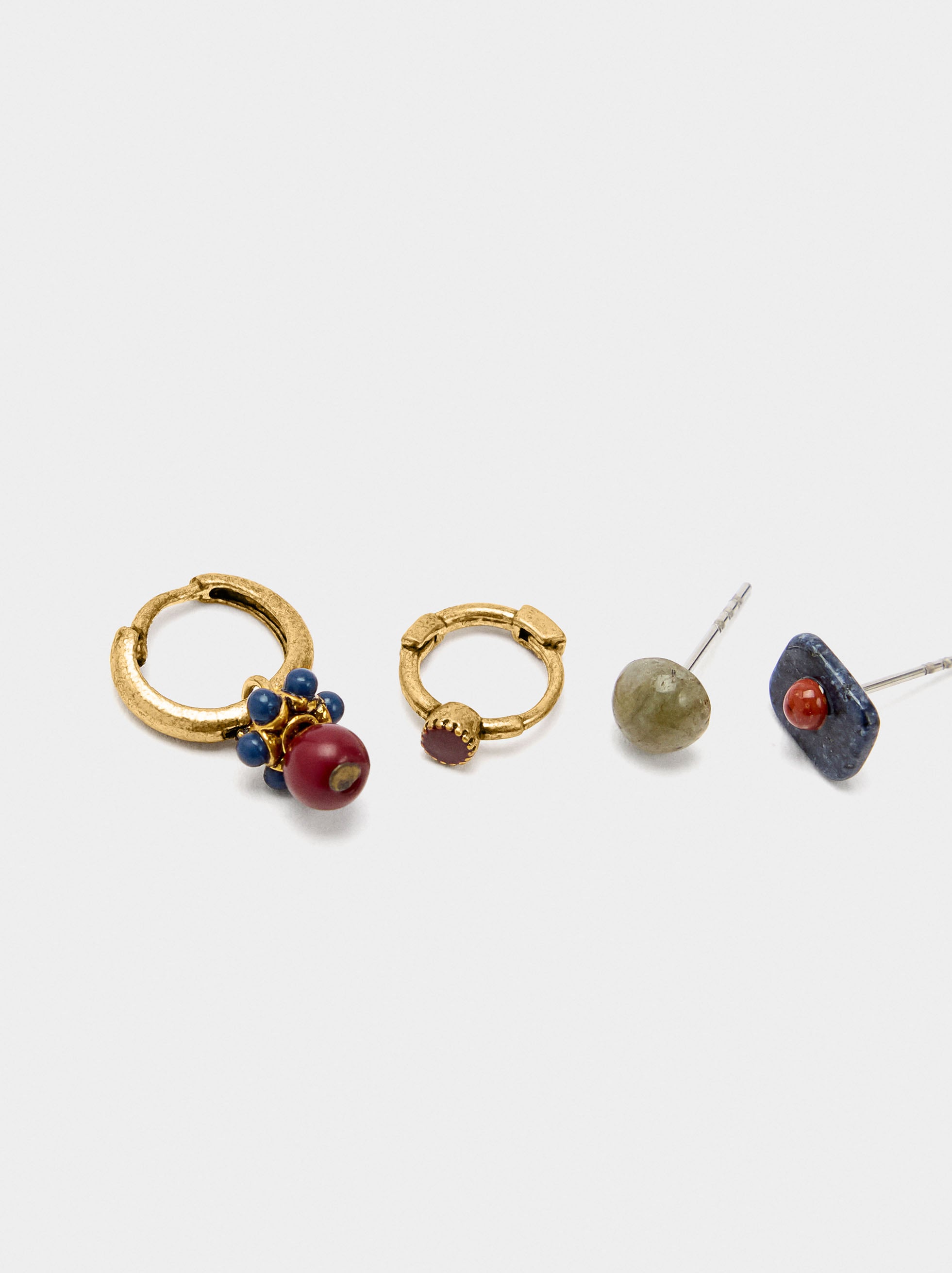 Set De Pendientes Con Piedras