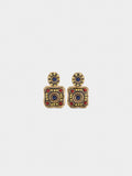 Pendientes Cuadrados Con Detalles De Color