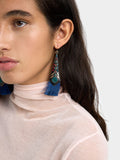 Pendientes Largos Étnicos Con Flecos