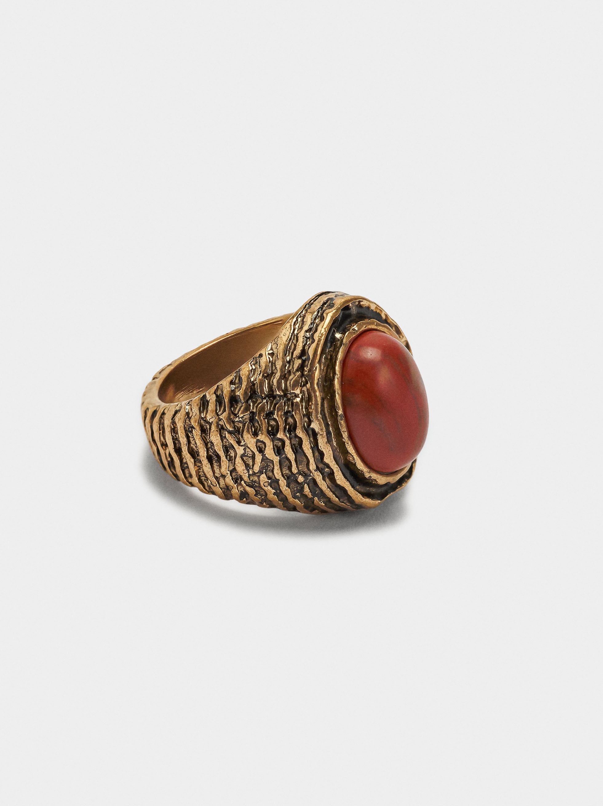 Anillo Ovalado De Piedra