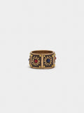 Anillo Con Detalles De Resina Y Arcilla