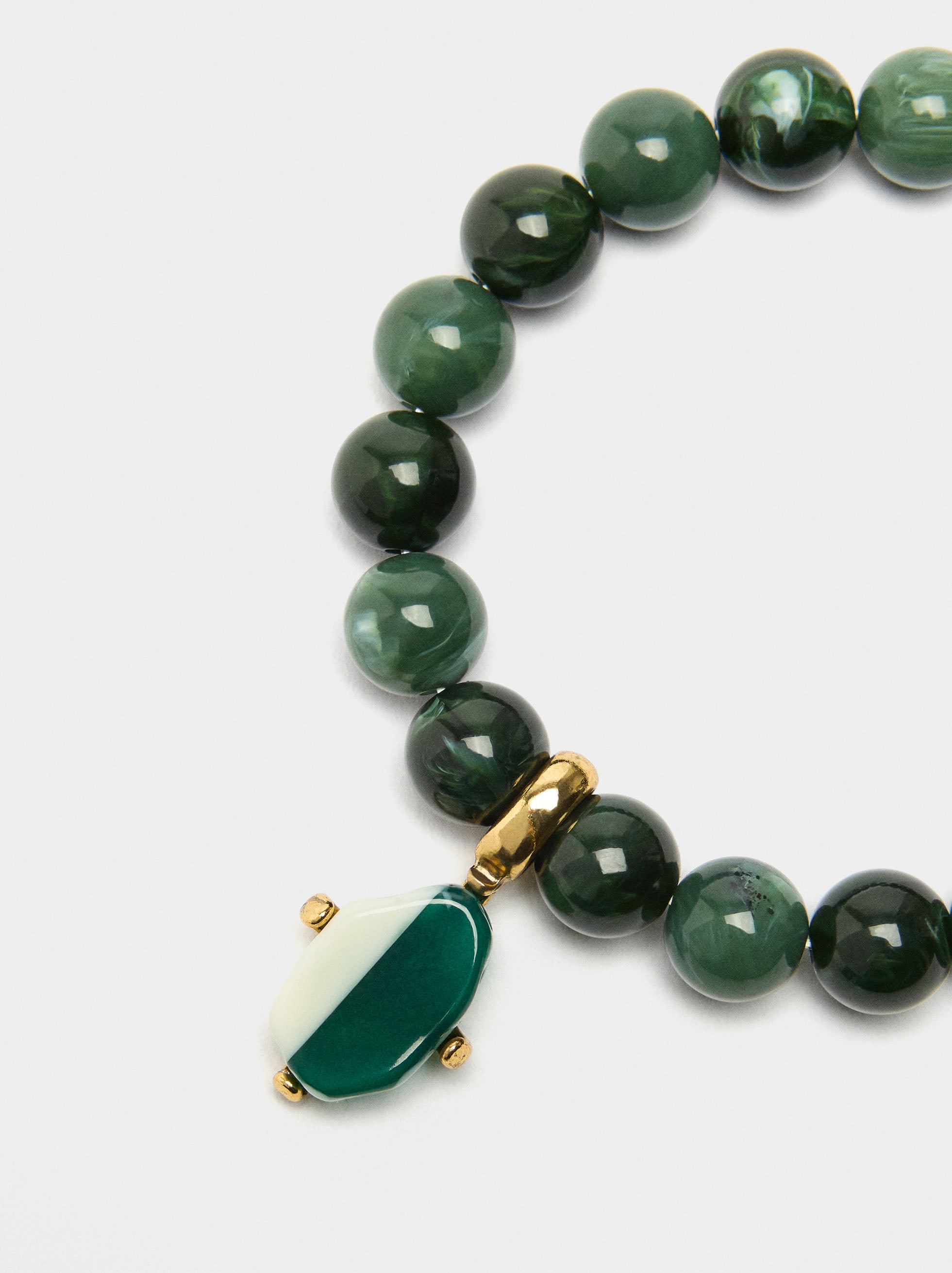 Pulsera Elástica De Cuentas Efecto Piedra