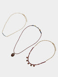 Set De Collares Cuentas De Piedra Y Resina