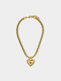 Collar Corto De Eslabones Con Corazón