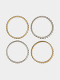 Set De Pulseras Bicolor Con Esmalte