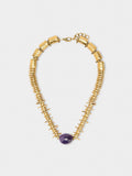 Collar Corto Con Colgante De Piedra