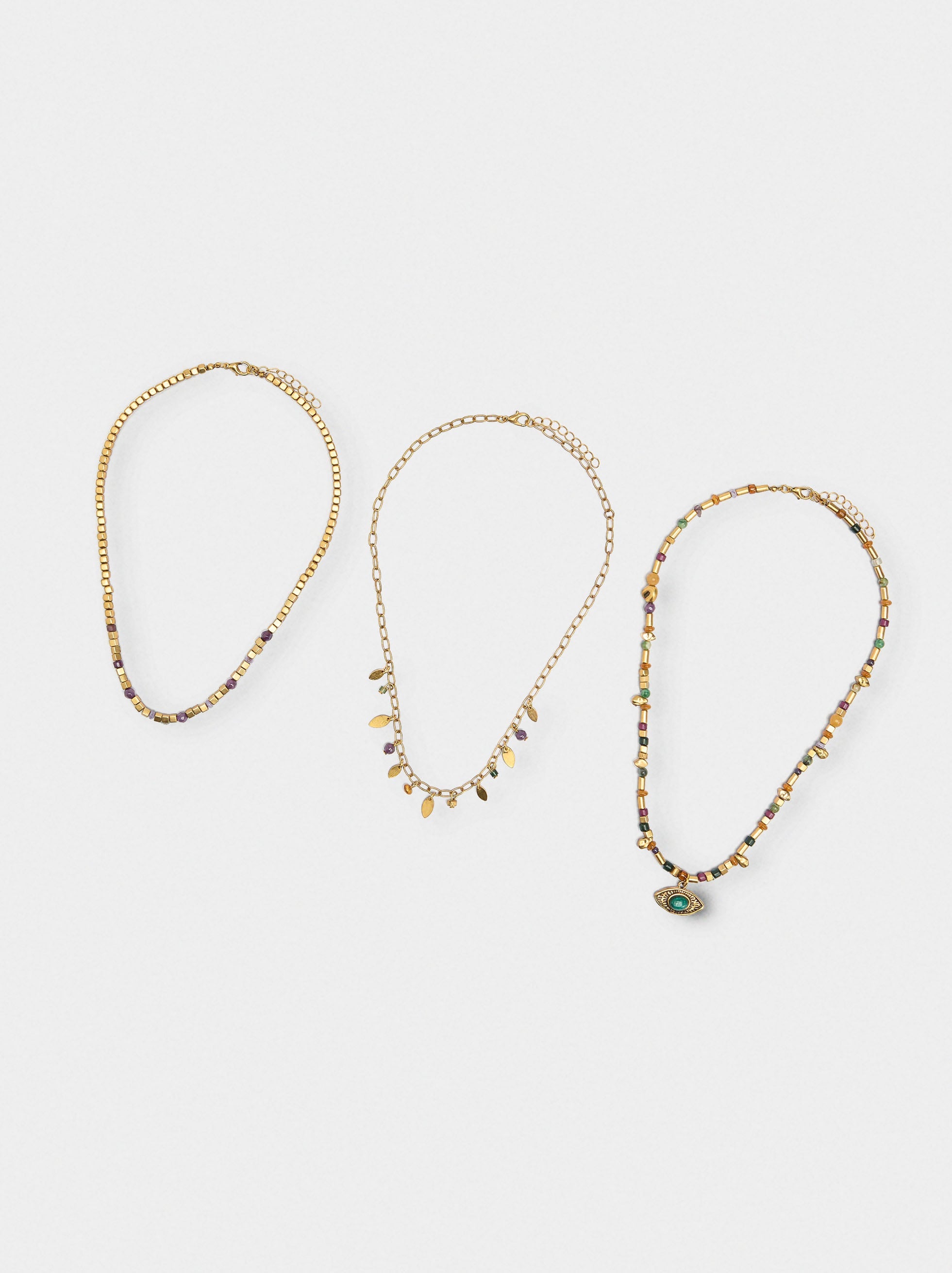 Set De Collares Con Piedras