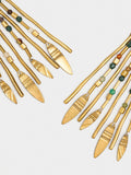 Pendientes Ear Jacket De Barras Y Piedras