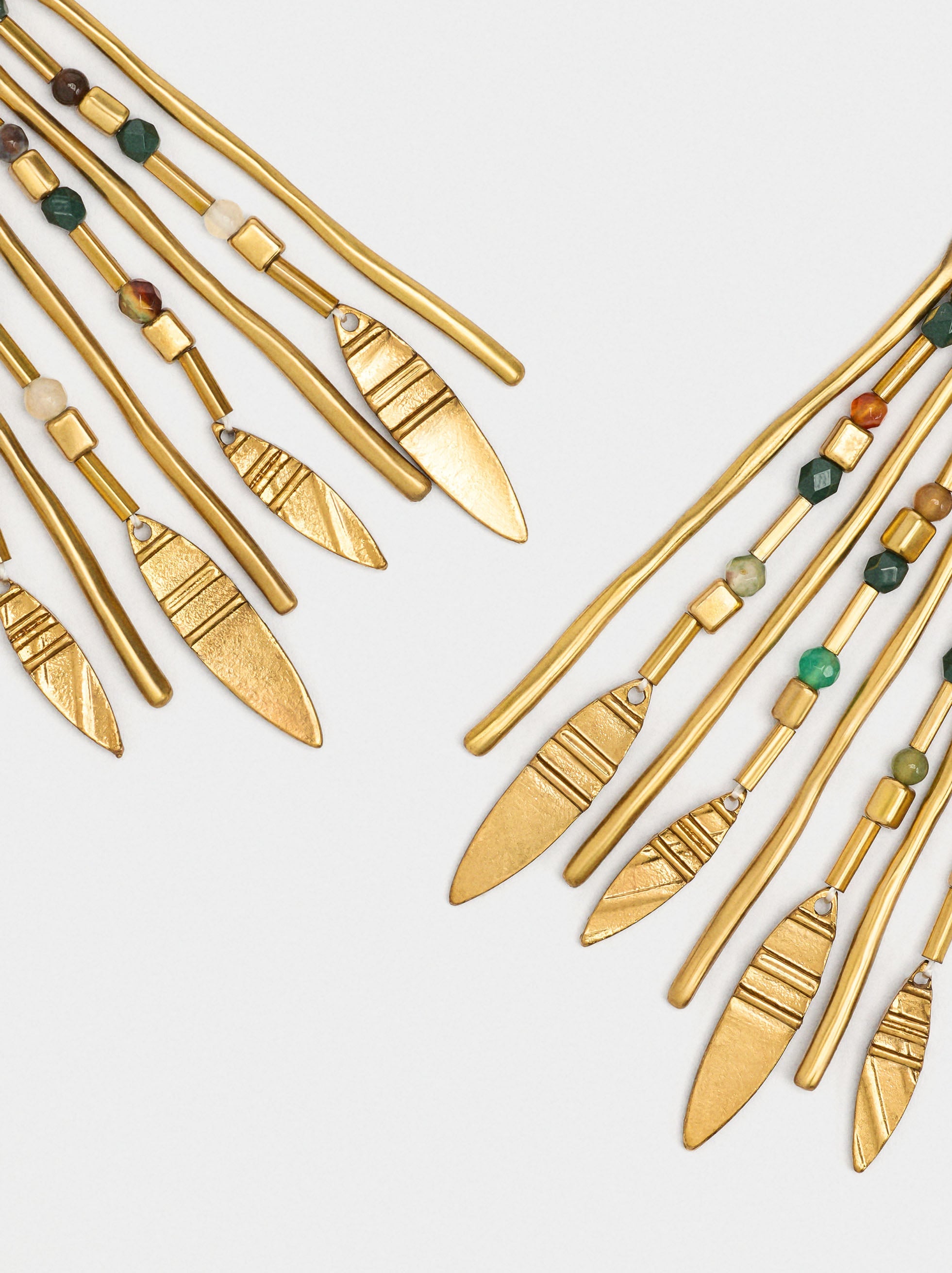 Pendientes Ear Jacket De Barras Y Piedras