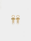 Pendientes Largos Con Tachuelas