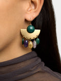 Pendientes Abanico Con Piedras