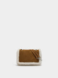 Bolso De Hombro Bordes Efecto Pelo