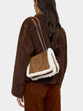Bolso De Hombro Bordes Efecto Pelo