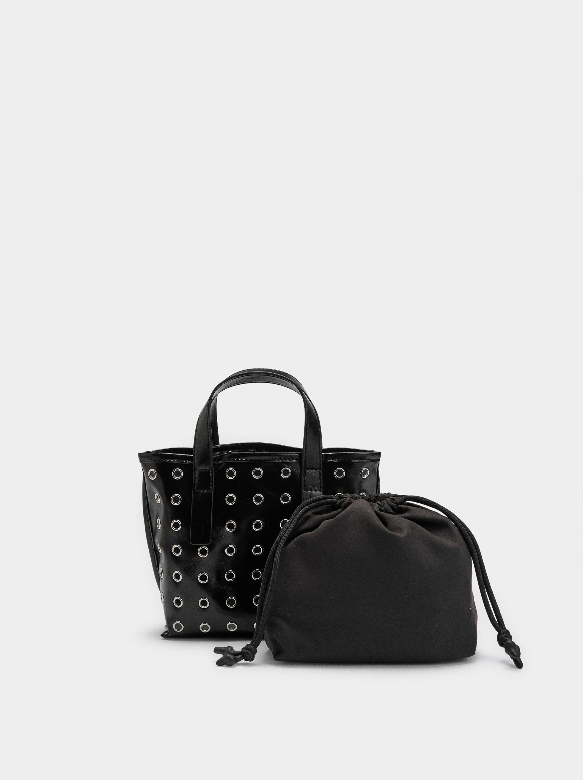 Bolso Tote Con Tachuelas Bolsa Interior