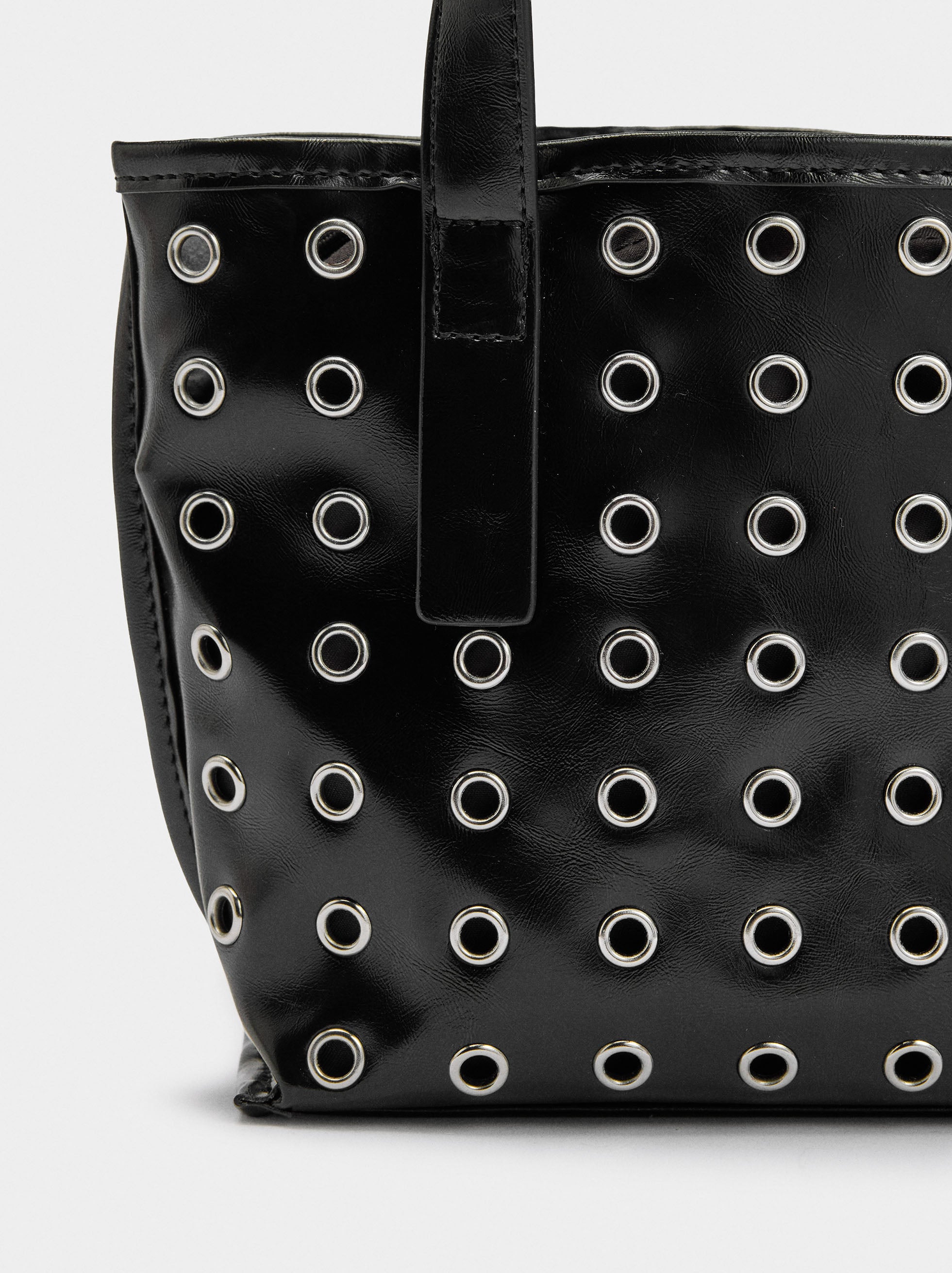 Bolso Tote Con Tachuelas Bolsa Interior