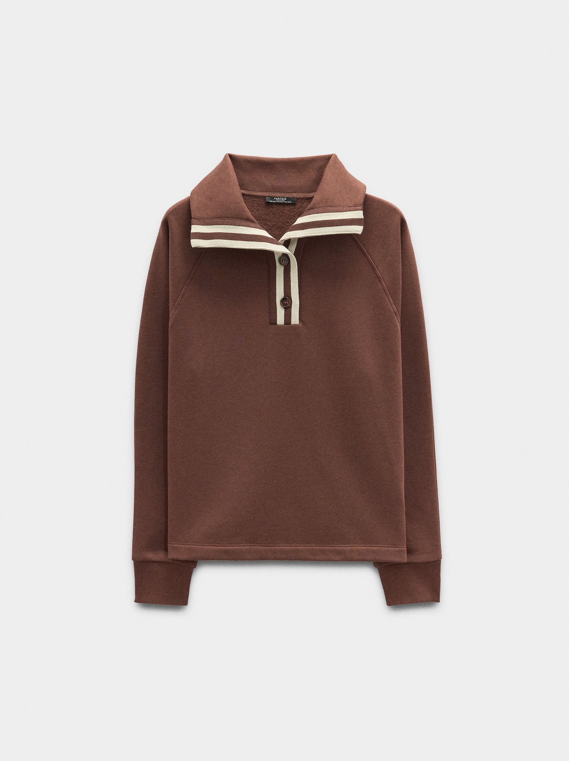 Sudadera Cuello Polo De Rayas
