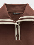 Sudadera Cuello Polo De Rayas