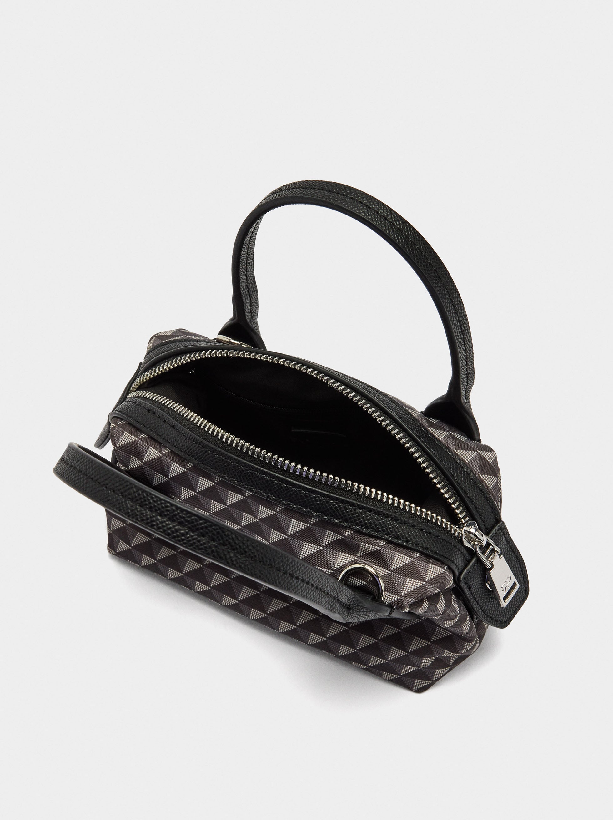 Bolso Bandolera Estampado De Nylon