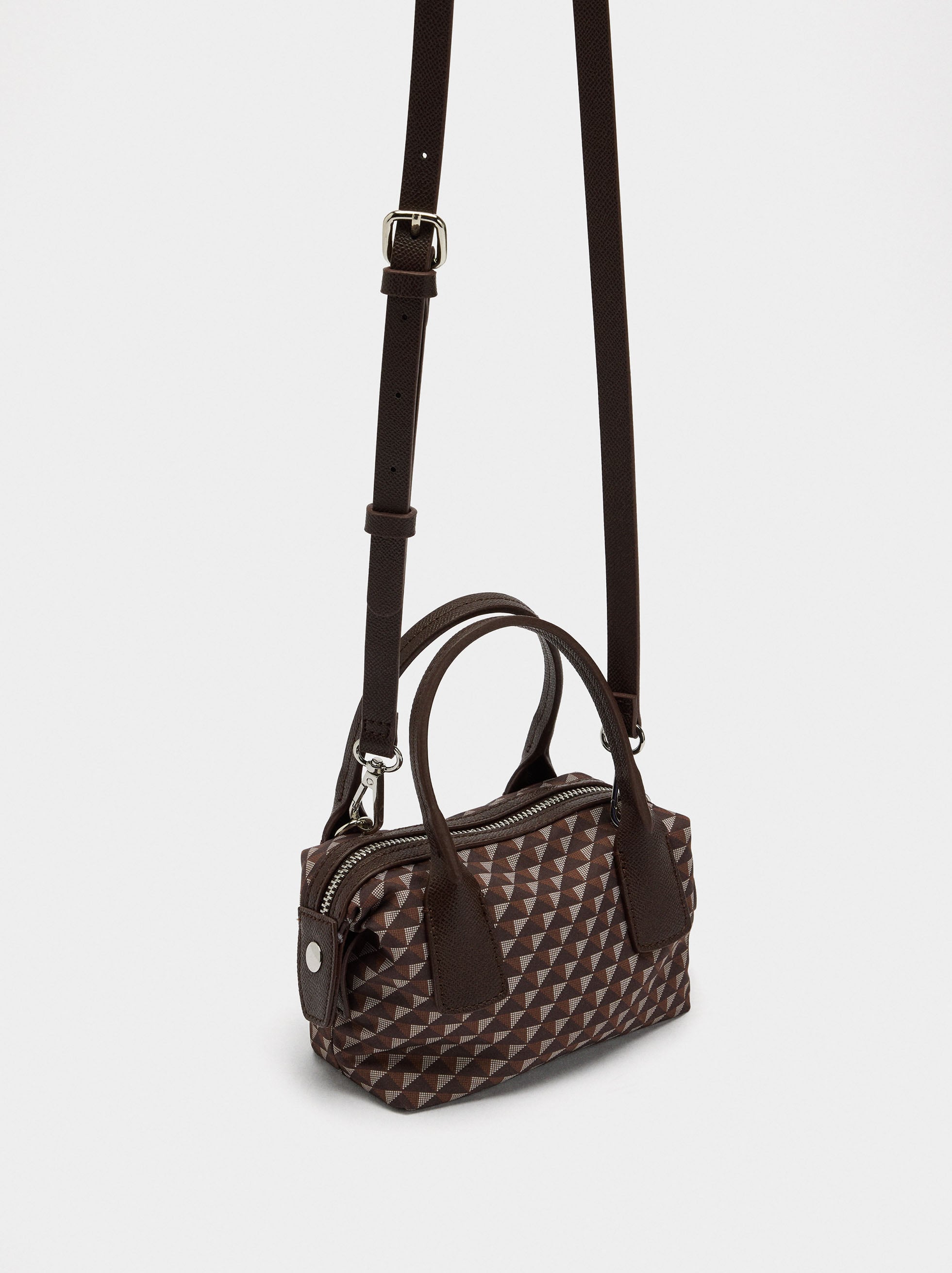 Bolso Bandolera Estampado De Nylon
