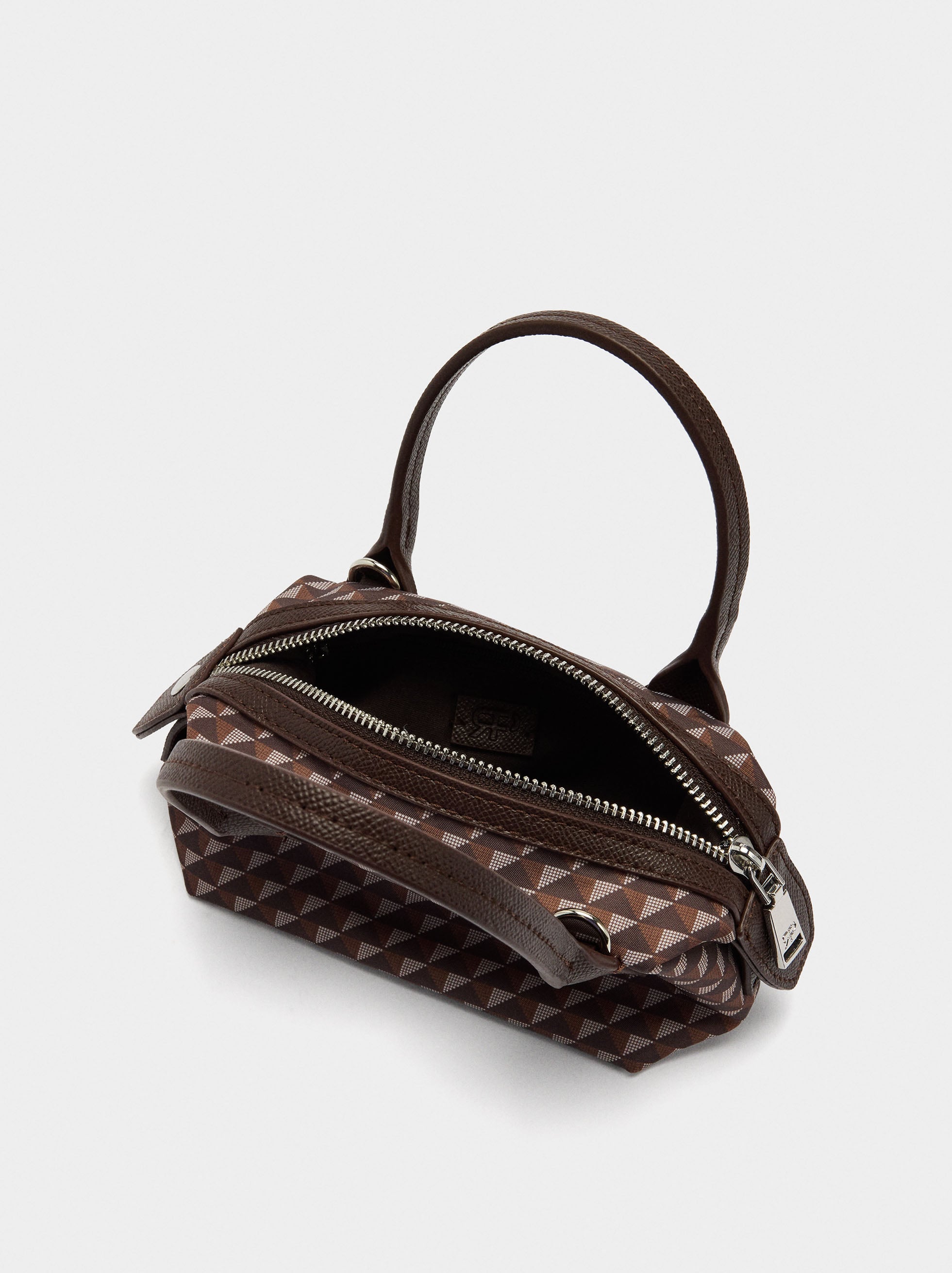 Bolso Bandolera Estampado De Nylon