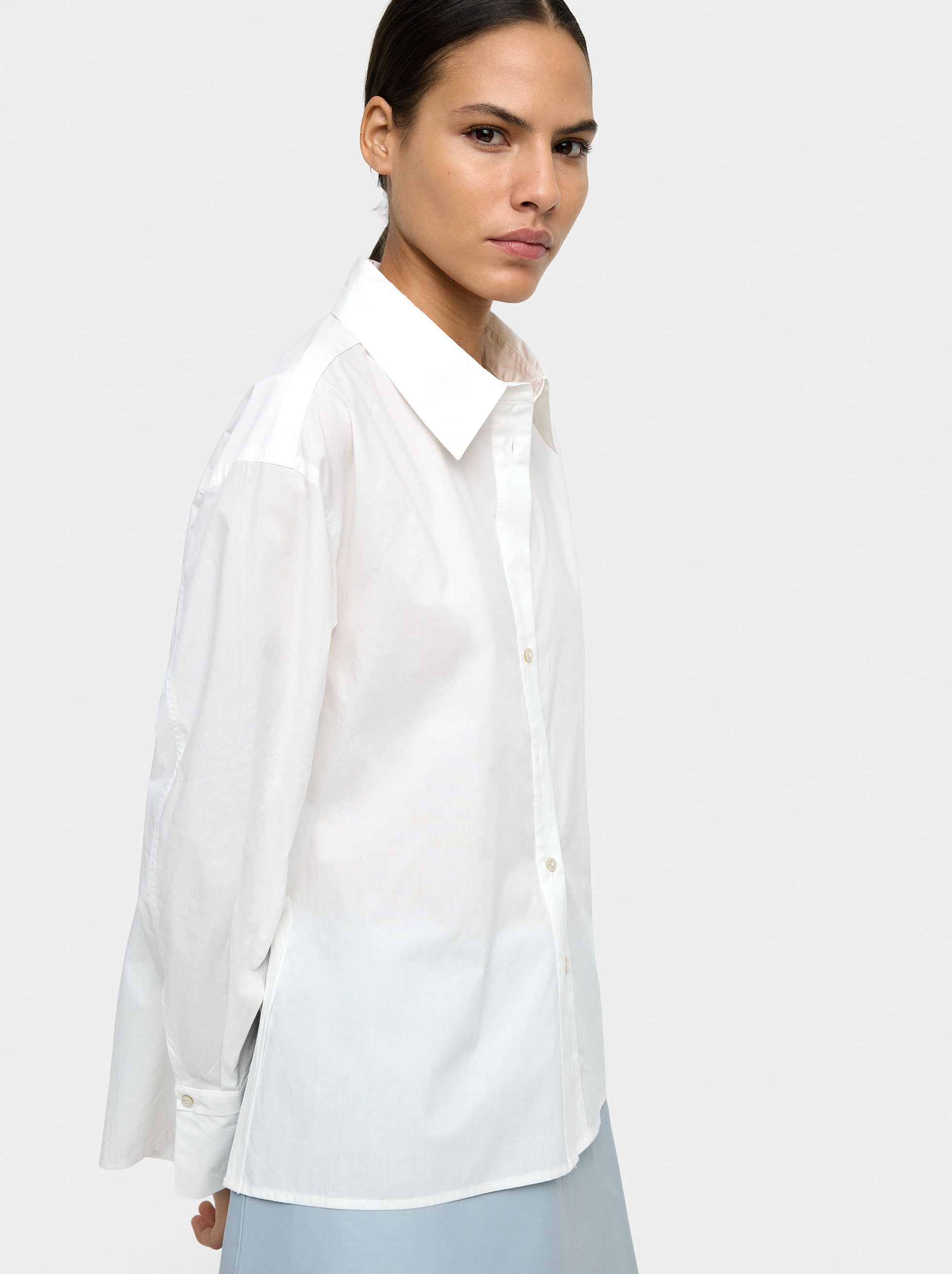 Camisa De Manga Larga 100% Algodón
