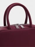 Bolso Bowling De Textura Suave