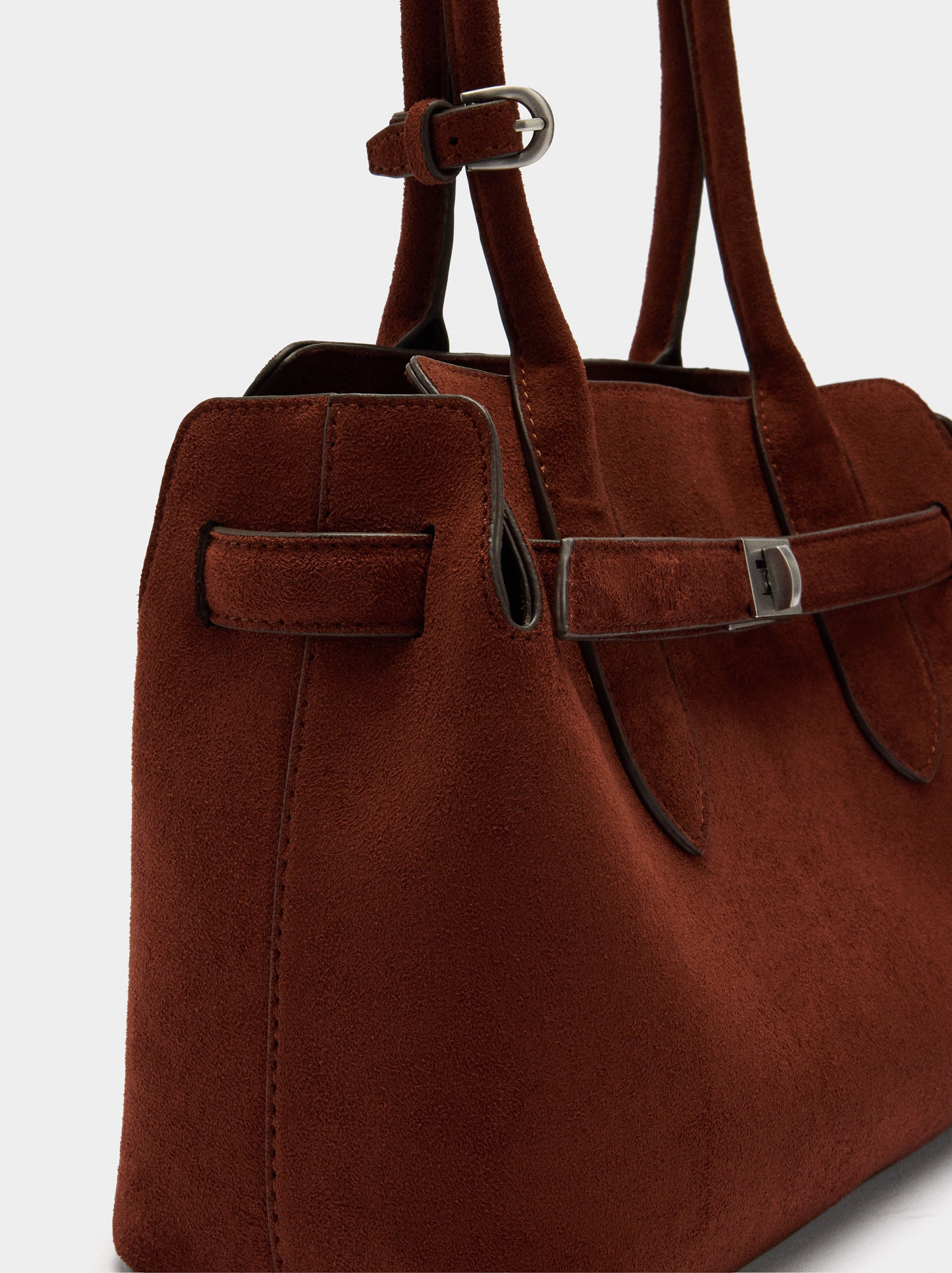 Bolso Tote Con Cinturón