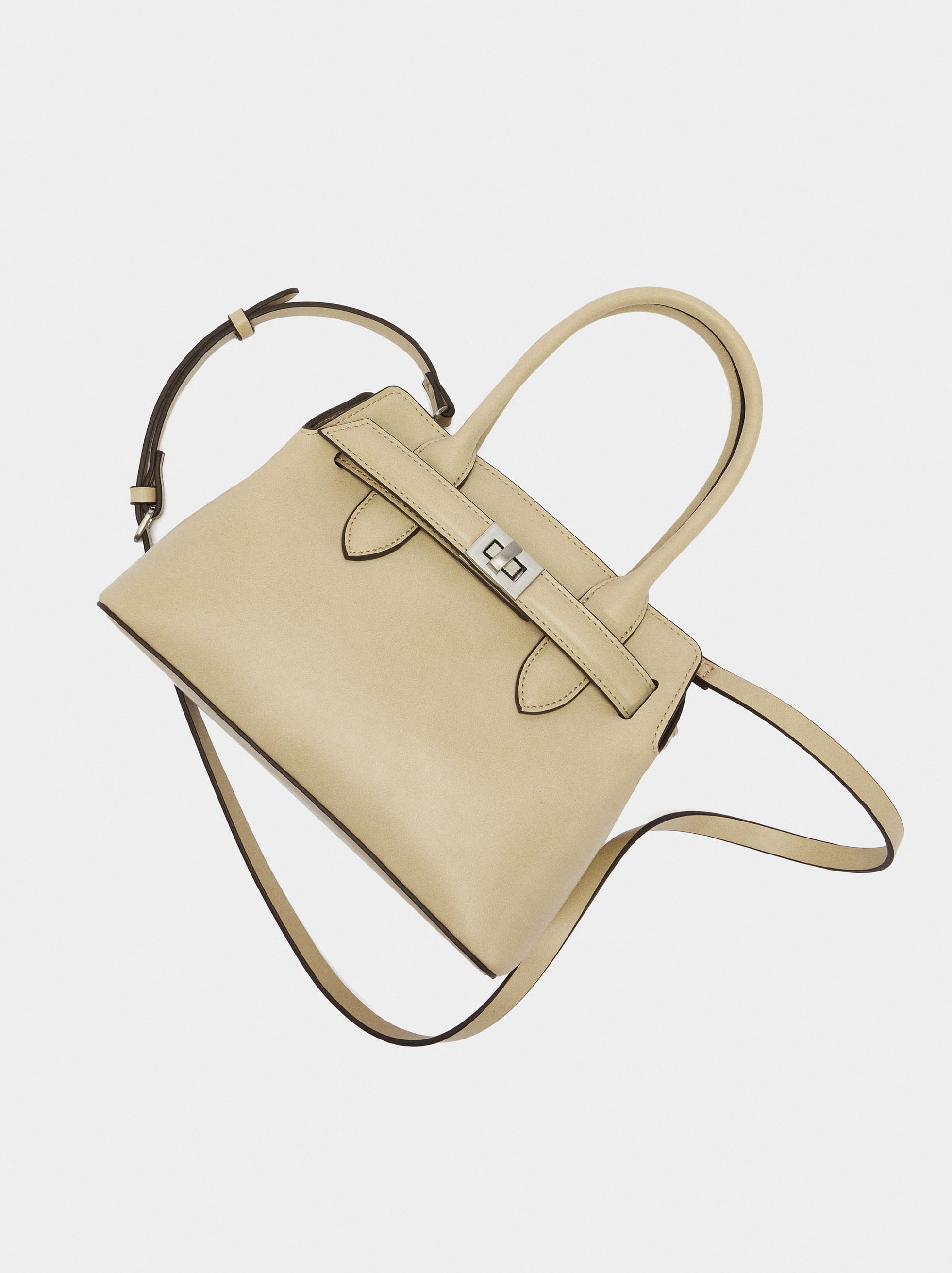 Bolso Tote Con Cinturón