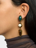 Pendientes Geométricos De Piedras