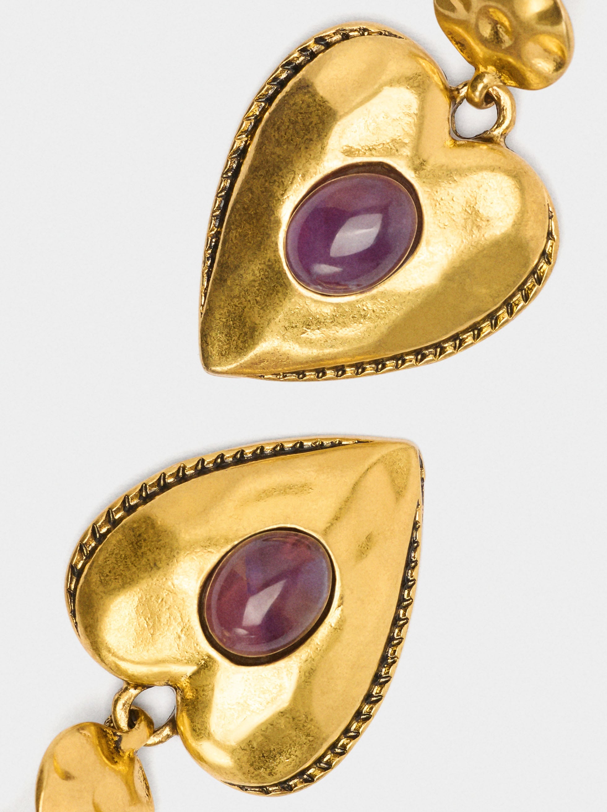 Pendientes Corazón Con Piedra