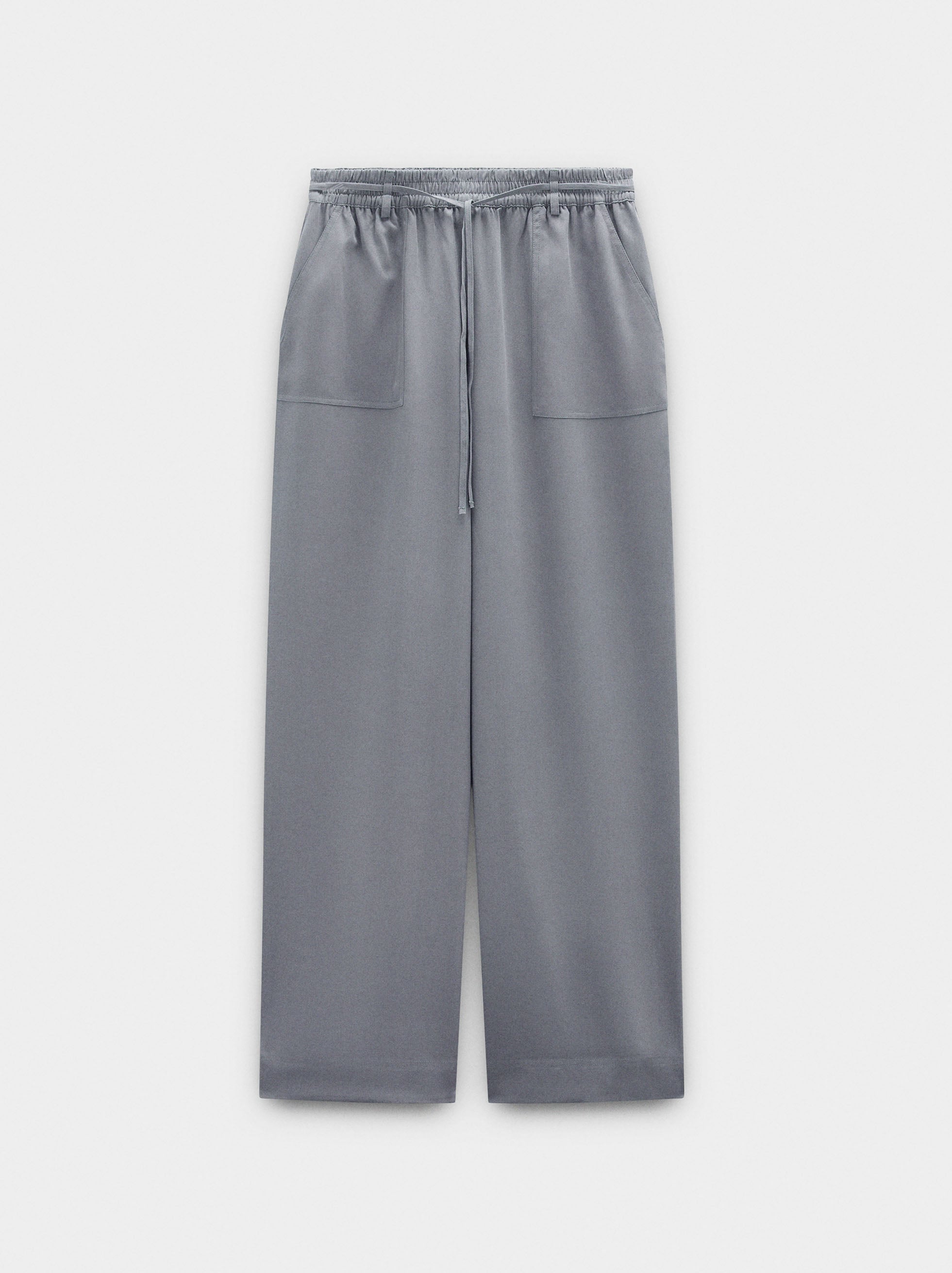 Pantalón Con Cintura Elástica Y Bolsillos