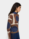 Top Estampado De Cuello Alto
