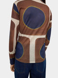 Top Estampado De Cuello Alto