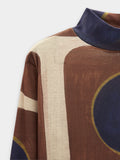 Top Estampado De Cuello Alto