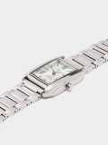 Reloj Rectangular Pulsera De Acero Inoxidable
