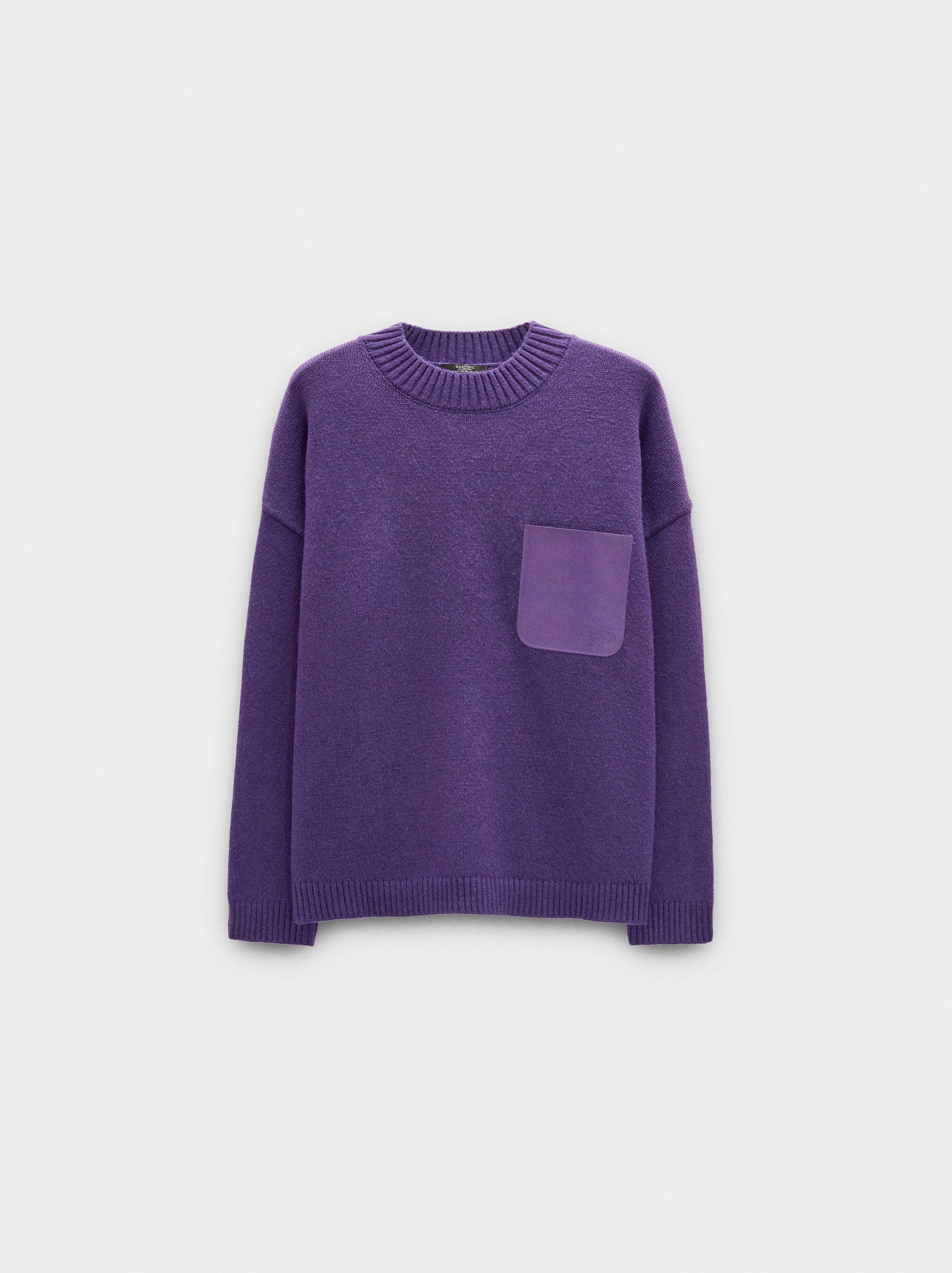Jersey De Punto Con Bolsillo Efecto Piel