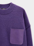 Jersey De Punto Con Bolsillo Efecto Piel