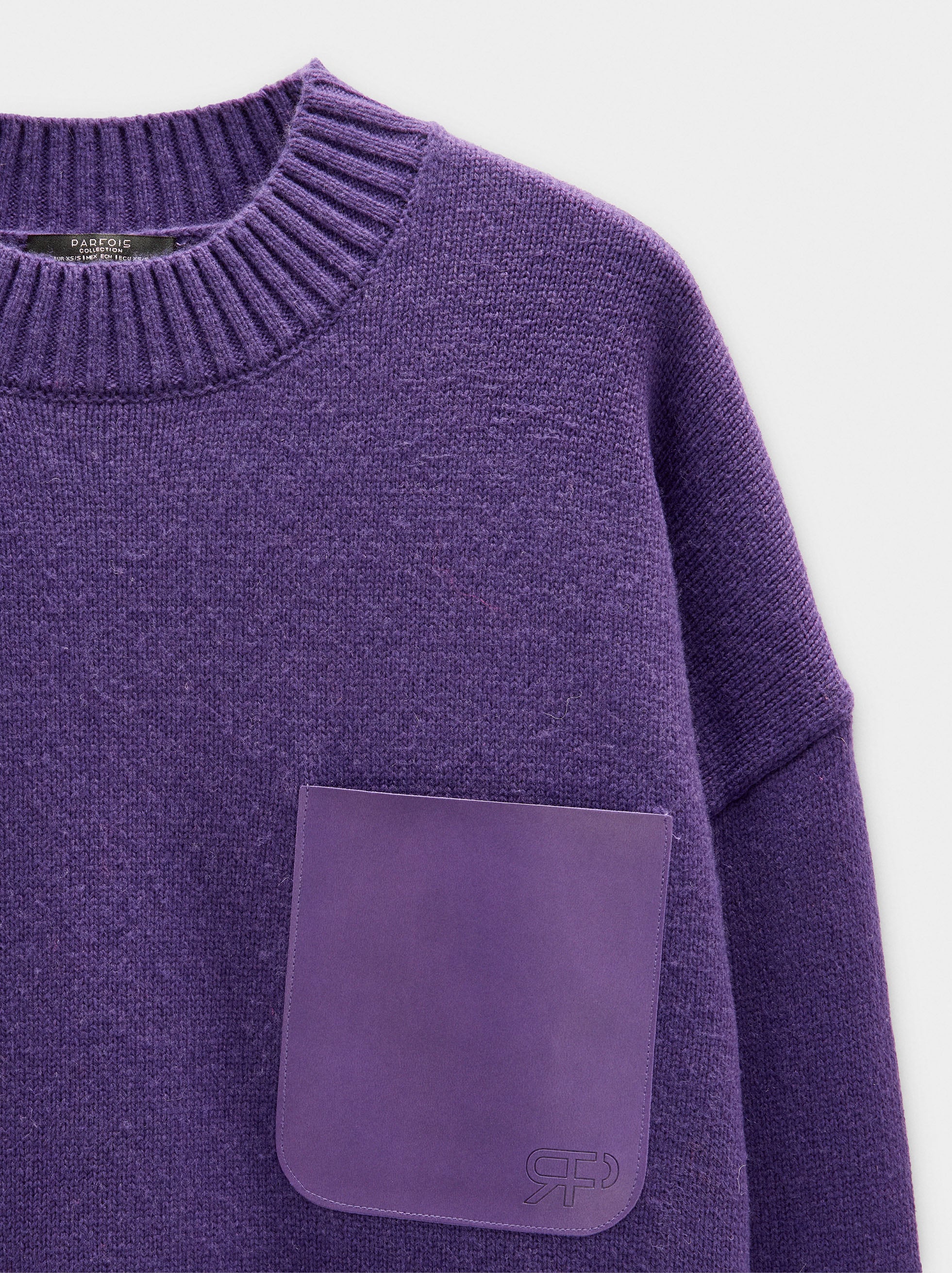 Jersey De Punto Con Bolsillo Efecto Piel